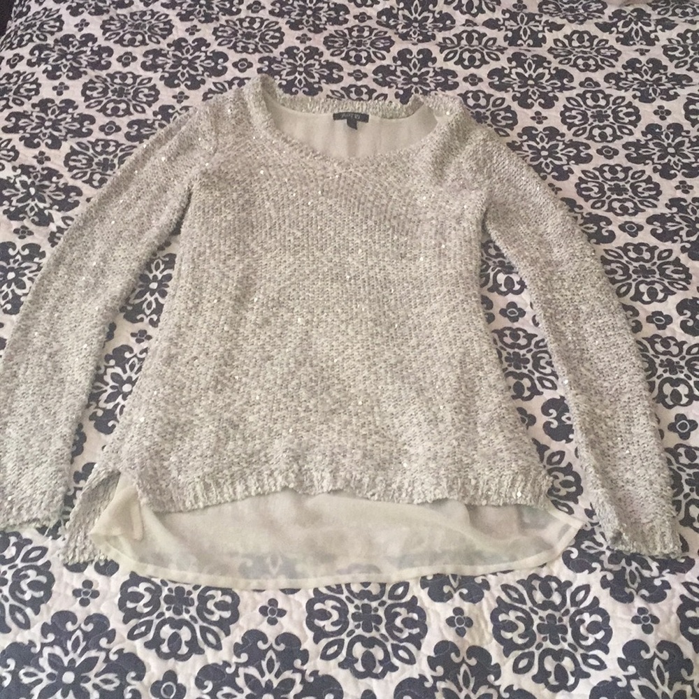 Silver and white long selves